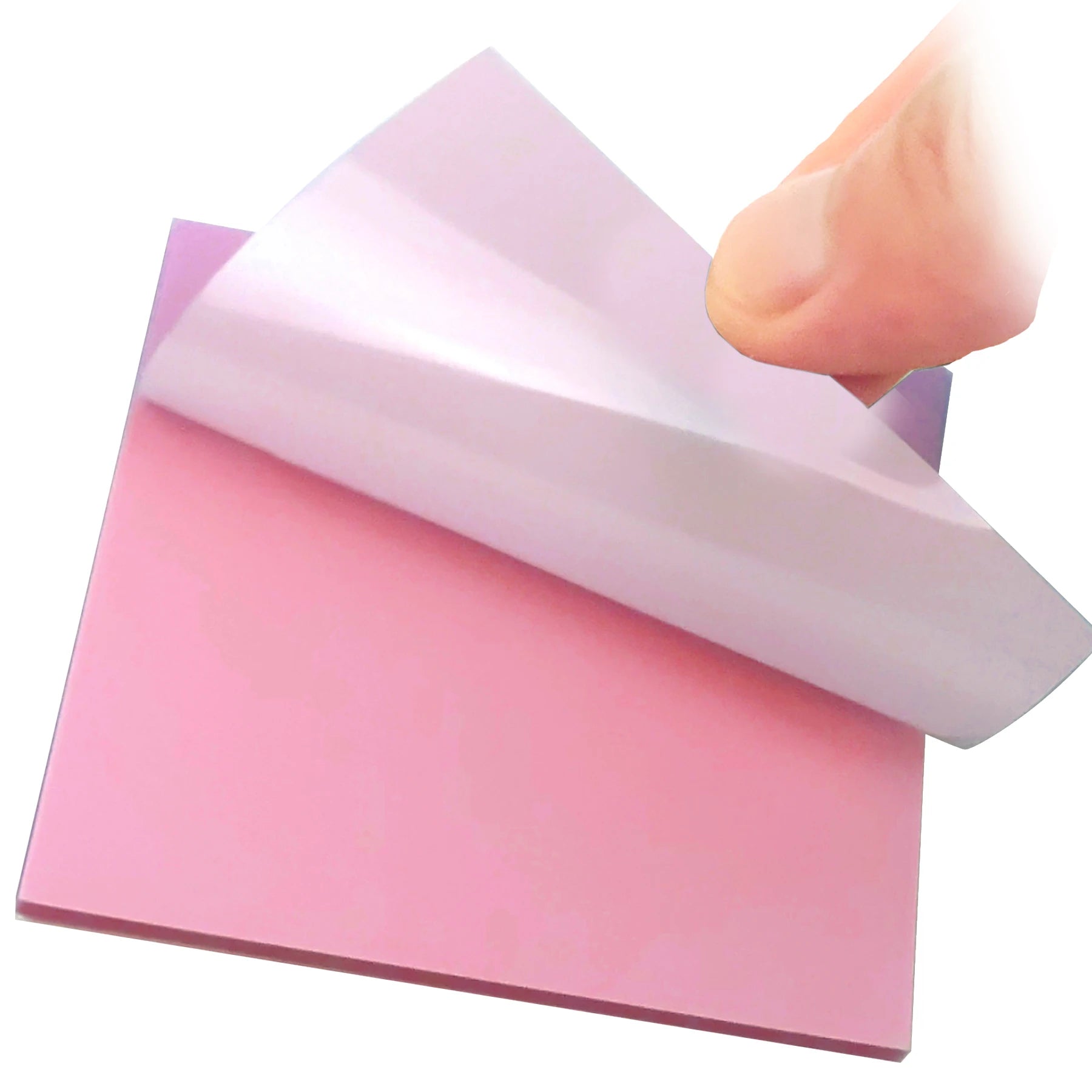 50 sheets of clear, waterproof sticky notepads