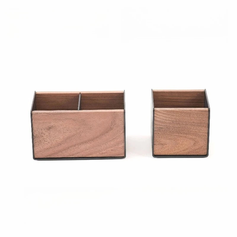 Solid wood pen and mobile phone holder