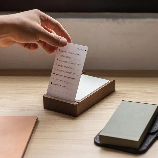 To-do list notebook holder with reminder card