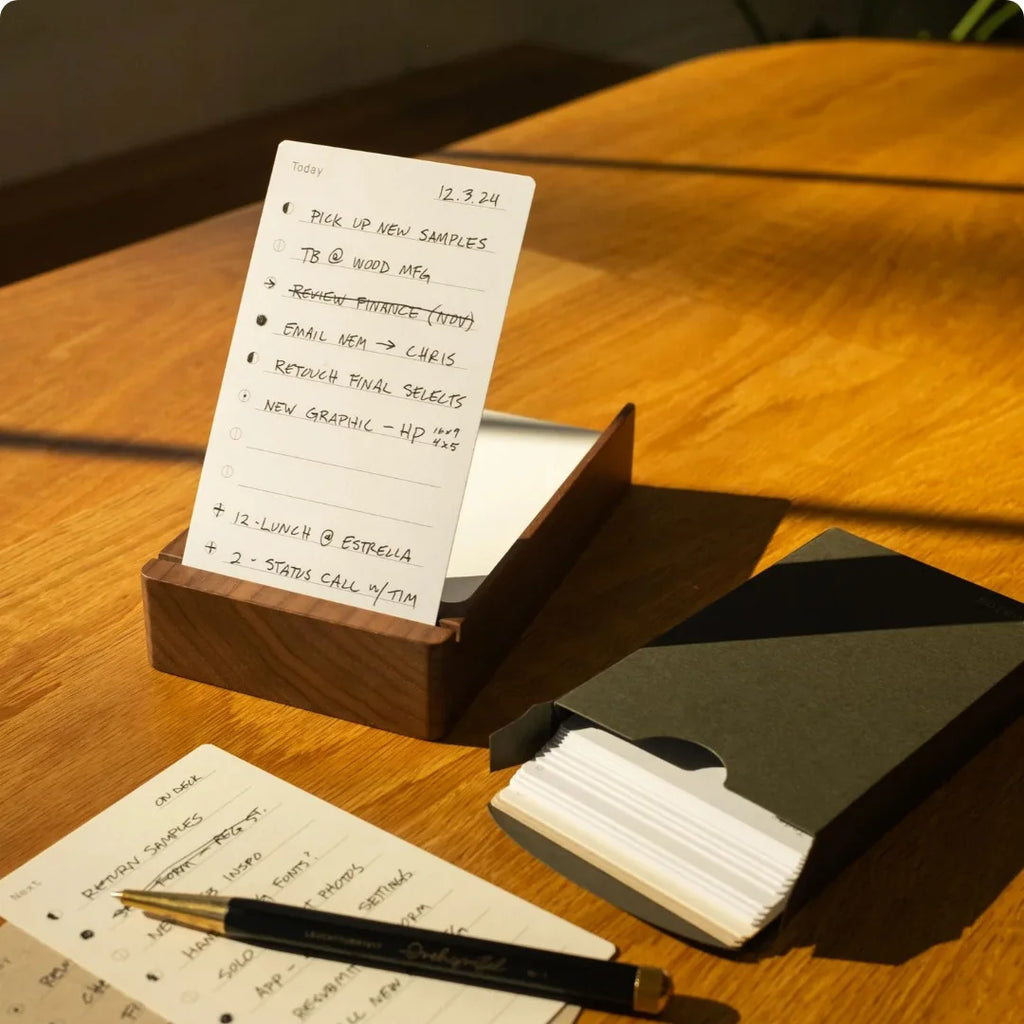 To-do list notebook holder with reminder card