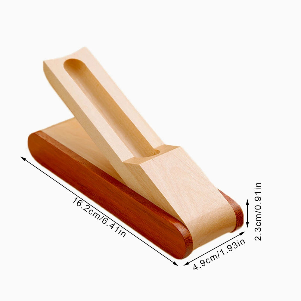Foldable wooden pen holder
