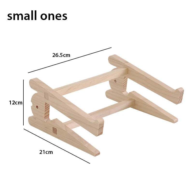 Solid wood laptop stand