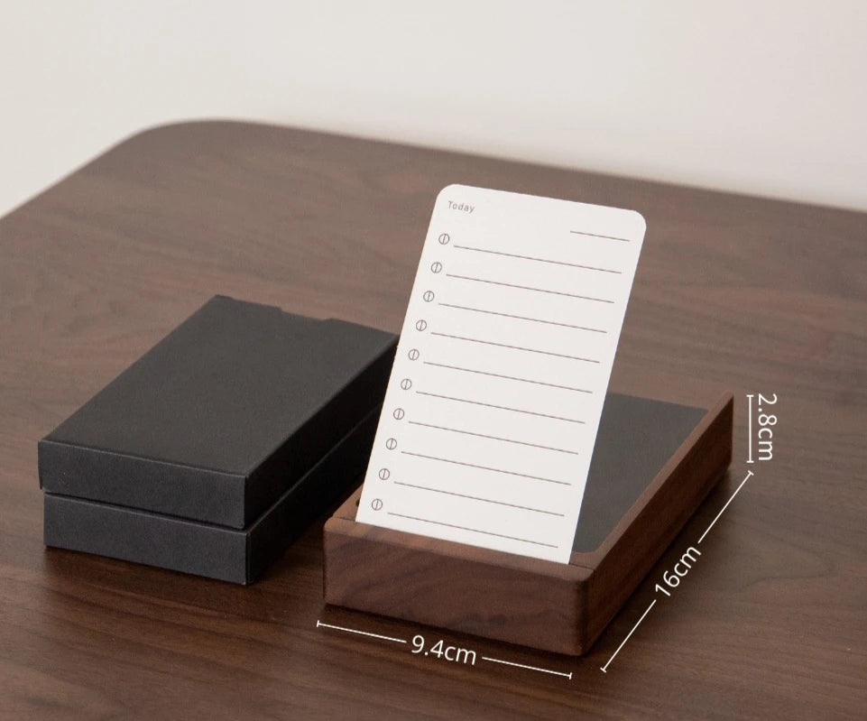 To-do list notebook holder with reminder card